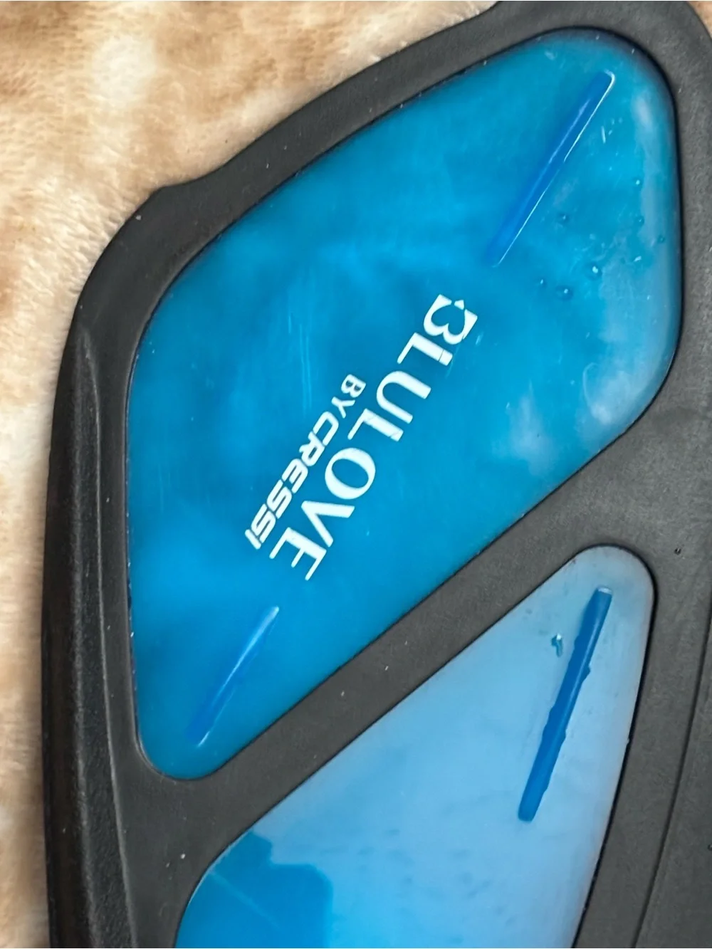 Blue Short-Blade Swim Fins for Men - Black/Blue